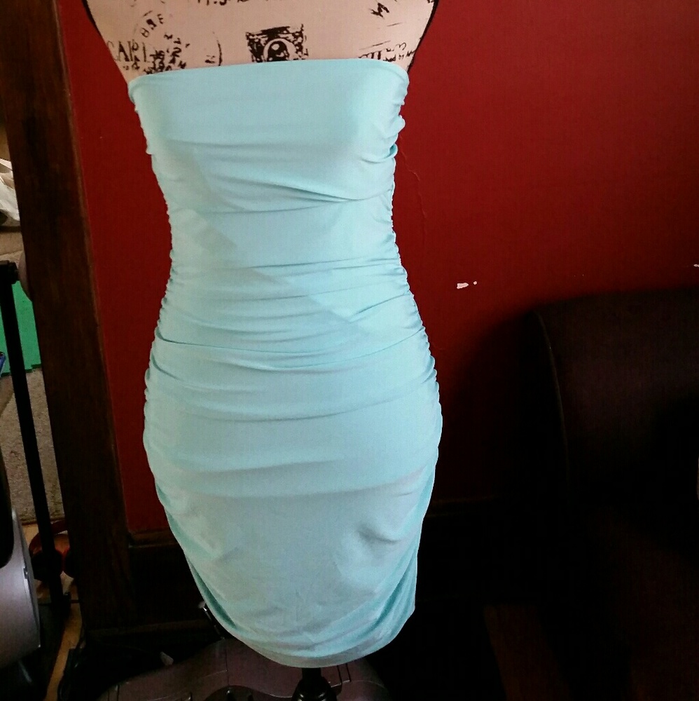 Frederick's of Hollywood ruched strapless dress